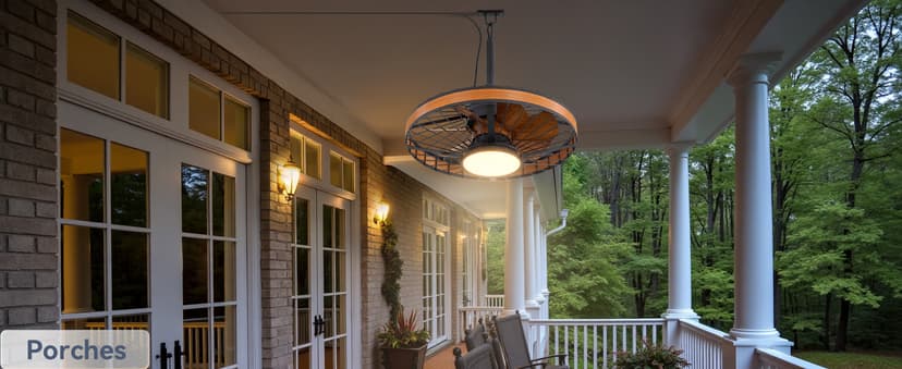 LEDIARY Outdoor Ceiling Fans with Lights, IP65 Waterproof Gazebo Fan with Hanging Hook,6 Speeds, 3CCT, 20 Inch Wet Rated Plug in Ceiling Fan for Patios,Porch, Pergola,Canopy