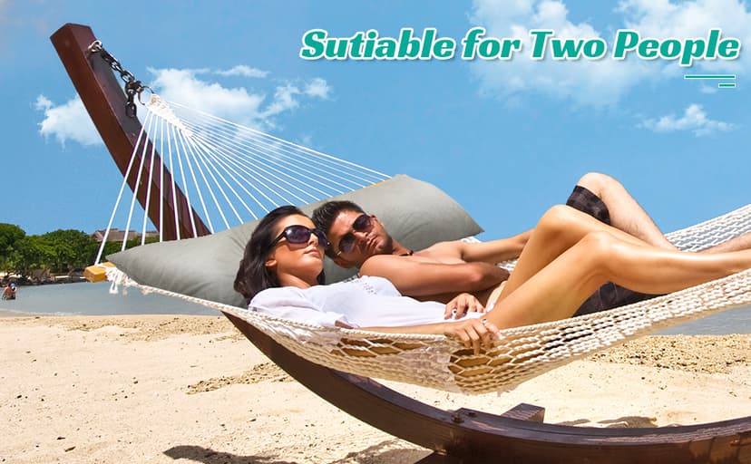 Hammock Pillows Outdoor Waterproof with Ties, 40.5" L X14.5 Wx4 H Extra Large Hammock Cushion All Weather Resistance Outdoor Pillow for Hammock, Patio Furniture, Camping