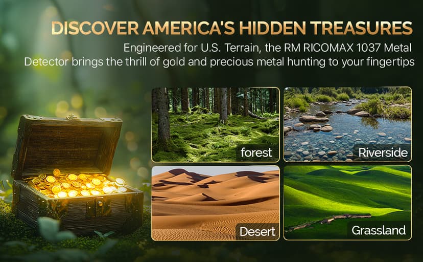 Metal Detector for Adults Professional - IP68 Waterproof Metal Detector, High Accuracy, A-M, Disc, Notch & Pinpoint Modes, Bigger LCD Display, 10” Waterproof Search Coil, New Advanced DSP Chip