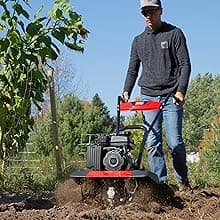 Toro Compact Front Tine Tiller, 99cc 4-Cycle Engine, 11, 16 or 21 Inch Adjustable Tilling Width, 11" Max Tilling Depth, Removable Side Shields, Model: 58604