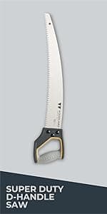 Woodland Tools Co. D-Handle Pruning Saw - Durable Gardening Saw with Ergonomic Grip for Branch Trimming and Deadwood Cutting