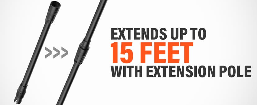 Pole Saw 8-Inch Cordless Pole Saws for Tree Trimming and 18-Inch Pole Hedge Trimmer 2-in-1, 15-Feet MAX Reach, 16ft/s Speed, Auto Oiling Pole Chainsaw with 20V 2.0Ah Battery & Charger