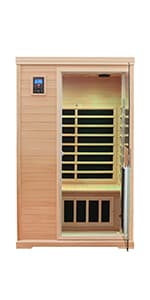 Portable Sauna Tent, One Person Infrared Sauna Home Sauna, Full Size Sauna with Remote Heating Foot Pad, Upgraded Chair, Black(29.1" x 29.1" x 66.5")