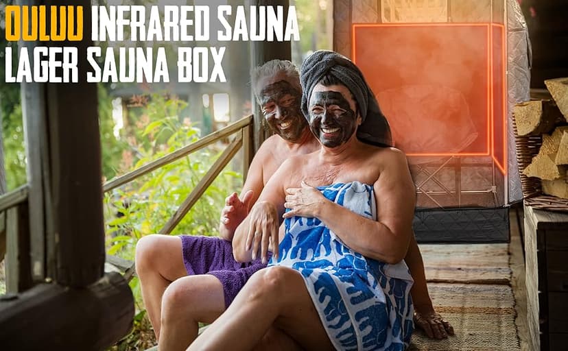 Infrared Saunas for Home, Portable Dry Sauna with Heating Foot Pad, Infrared Saunas with Big Sauna Chair, 3.2’ x 3.2’ x 6.0’, Black