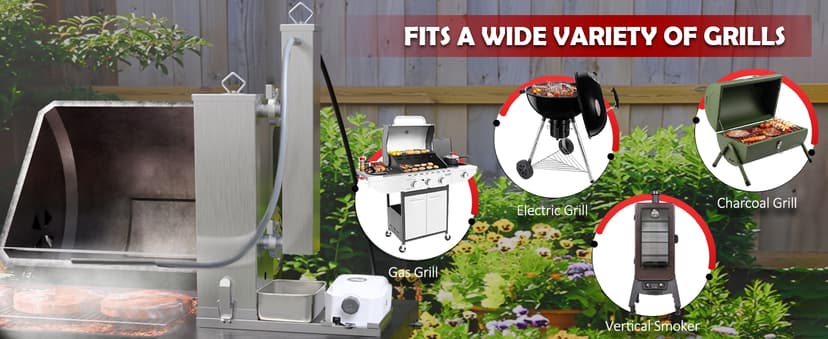 Cold Smoke Generator, 16 Hours Continuous Smoke, Stainless Steel Pellet Smoker Tube, Portable Electric Smoke Maker Outdoor Smoker Accessories for Meat Vegetables