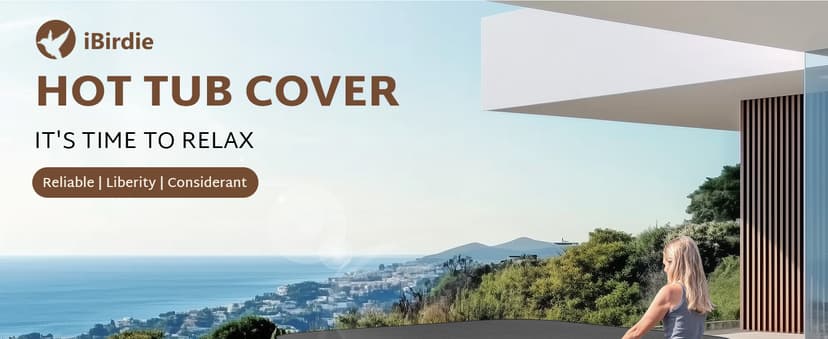 iBirdie Outdoor Waterproof and Weatherproof Hot Tub Cover 85 x 85 inch fit 84 x 84 or 83 x 83 or 82 x 82 or 7 ft x 7 ft Square SPA 600D Heavy Duty Protectors Protective Cover Cap