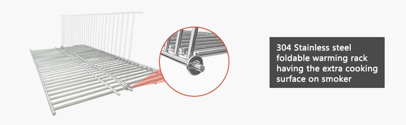 Stainless Steel Warming Rack Compatible with Masterbuilt Gravity Series 1050 Digital Charcoal Grill + Smoker, Foldable Grate Replacement Parts of MB20041220