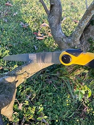 GREEN MOUNT Folding Hand Pruning Saws 9 inch for Tree Branch Cutter, Camping Saw Cutting Wood