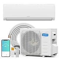 ROVSUN 9000 BTU Wifi Enabled Mini Split Air Conditioner & Heater with Inverter, 19 SEER2 Energy Saving 115V Ductless Split AC Unit with Pre-Charged Condenser, Heat Pump & Installation Kit