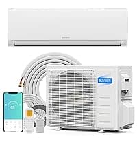 ROVSUN 9000 BTU Wifi Enabled Mini Split Air Conditioner & Heater with Inverter, 19 SEER2 Energy Saving 115V Ductless Split AC Unit with Pre-Charged Condenser, Heat Pump & Installation Kit