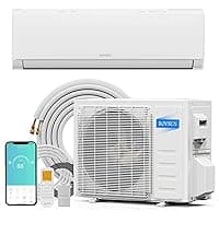 ROVSUN 9000 BTU Wifi Enabled Mini Split Air Conditioner & Heater with Inverter, 19 SEER2 Energy Saving 115V Ductless Split AC Unit with Pre-Charged Condenser, Heat Pump & Installation Kit
