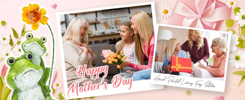 GIGALUMI Solar Garden Statues Loving Frog Garden Decor Figurine Lights for Outside, Yard Decorations Outdoor Patio Decor, Gardening Gifts for Women