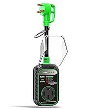 EyGde 50 Amp to 4 Prong 30 Amp Generator Adapter with Surge Protector - Patented NEMA 14-50P Twist Lock Male to L14-30R Female Plug, STW Cord with Circuit Analyzer for Generator