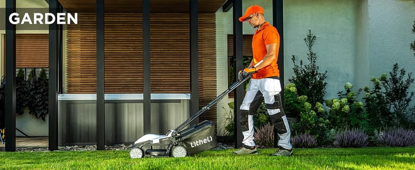 Litheli 40V (2 x 20V) 16" Electric Lawn Mower Cordless, Walk Behind Lawn Mower with 6-Height Adjust, Portable & Lightweight Push Battery Powered Lawn Mower (2 * 4.0AH Batteries Included)