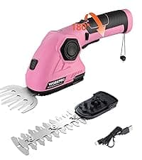 WORKPRO Cordless Grass Shear & Shrubbery Trimmer - 2 in 1 Handheld Hedge Trimmer Electric Grass Trimmer Hedge Shears/Grass Cutter Rechargeable Lithium-Ion Battery and Type-C Cable Included (Green)