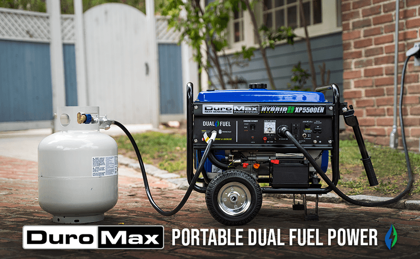 DuroMax XP5500EH 5,500-Watt Dual Fuel Portable Generator - Gas & Propane, Electric Start, RV & Emergency Ready