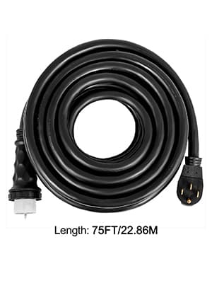 Vevor 75Ft 50 Amp Generator Extension Cord 4 Wire 8 Gauge Generator Cord 125V 250V Generator Power Cord N14-50P & SS2-50R & CS6364 Twist Lock Connectors : Everything Else
