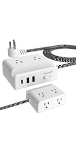 Fosmon Refrigerator Surge Protector, 3 Outlet Heavy Duty Appliance Surge Protector with High Joules for Fridge, Microwave, Washing Machine, Garage Door, 1200J, 1875 Watts, 3 Prong, ETL Listed