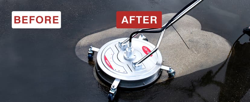 22" Pressure Washer Surface Cleaner with 4 Wheels & Dual Handles & 3 Nozzles, 4500PSI 6GPM Stainless Steel Pressure Washer Attachment for Concrete Driveway Sidewalk Deck Patio, Commercial Grade