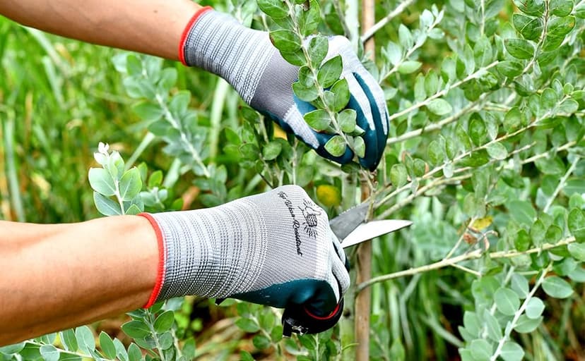 DOFOWORK Gardening Gloves - 6 Pair Gardening Gloves for Women/Men, Breathable Natural Latex Garden Gloves with Grip