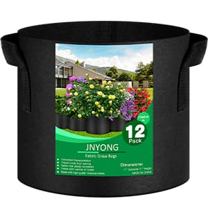 12-Pack 10 Gallon Thickened Non-Woven Grow Bags, Aeration Fabric Pots with Handles
