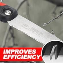 Pruning Saw with Scabbard Japanese Fixed Straight Hand Saw, Portable Tree Limb Cutter 11 Inch Blade Garden Pruner tool for Camping, Dry Wood and Fruit Trees