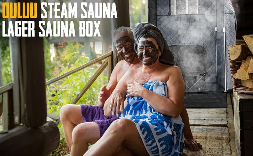 Portable Sauna for Home, Sauna Box with 2.6L Steamer, Personal Sauna with Big Sauna Chair, Remote Control, Oxford Fabric, 2.6’ x 2.6’ x 5.9’, Black, 1000W
