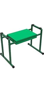 FLINTER Garden Kneeler and Seat, 10.2" Wider Heavy Duty Thick Gardening Bench for Kneeling and Seat - Multifunctional Kneeler Bench, Gardening Gifts for Women, Seniors Grandparents, Green