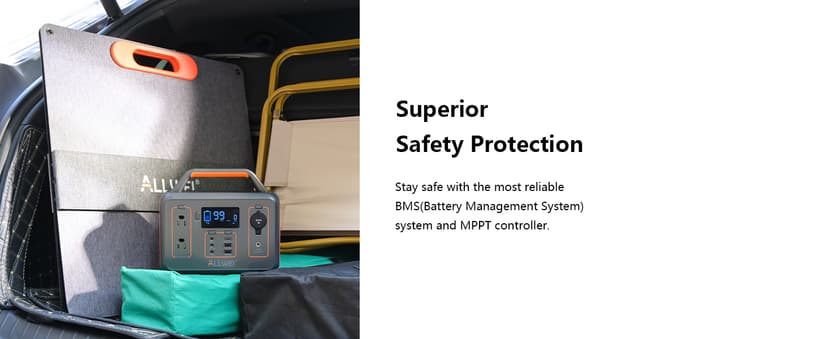 ALLWEI 300W Solar Generator with 100W Solar Panel Included, 280Wh Portable Power Station with AC Outlet USB Port, Solar Powered Battery Generator for Outdoor Camping, Home Backup, Power Outage