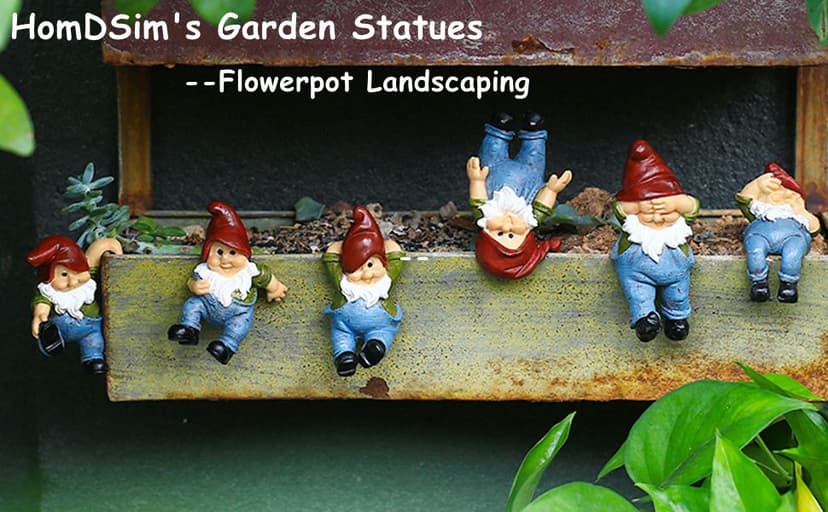 Garden Statues Flowerpot Landscaping Tree-Hugger Fairy Plant Pot&Vase Hugger, Mini Decorative Climber Clingers (3Pack Elephant)