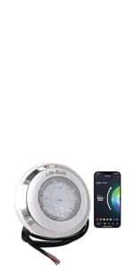 Smart Pool LED Pool Lights for Inground Pool, Wall Mounted, Color Changing with Remote - 75ft Cable, Works with Remote or Phone App - iOS/Android Compatible, Lifetime Replacement Program