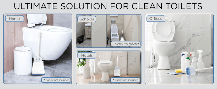 Lola Products “Classic” Toilet Brush, Durable Fiber Stiff Bristles, Bathroom Toilet Bowl Cleaner, Compact Size, Non-Scratch, Long-Lasting - 1 Pack