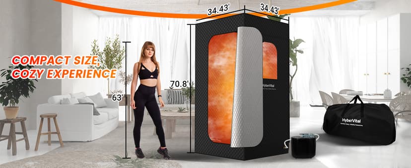 Sauna Box, Portable Sauna for Home, Large Sauna Tent with 3.0L Steamer for Full Body SPA, Easy Assembly Quick Heat-Up Sauna Experience