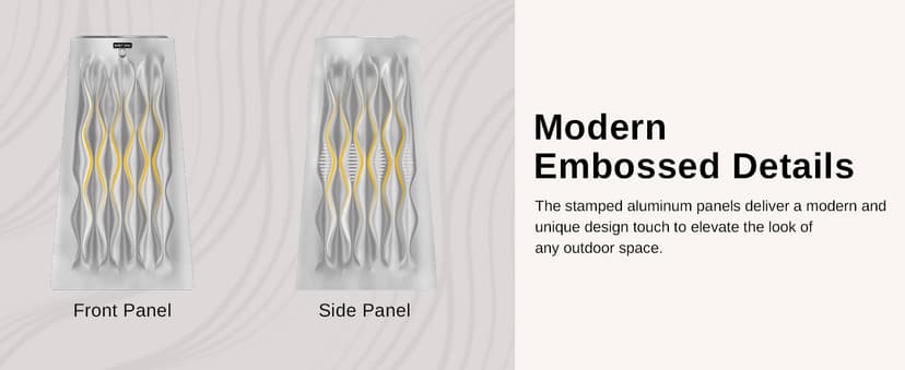 EAST OAK Pyramid Patio Heater, 48,000 BTU Outdoor Patio Heater All Stainless Steel, Quartz Glass Tube Propane Heater, Triple Protection System, With Wheels, Outdoor Heater for Commercial & Residential