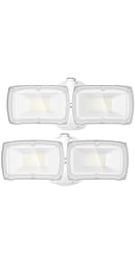 LEPOWER LED Motion Sensor Security Lights Outdoor, 30W 3200LM, 5500K, IP65 Waterproof, 2 Head Motion Detector Flood Light for Garage, Yard, Porch, White (NOT Solar Powered)
