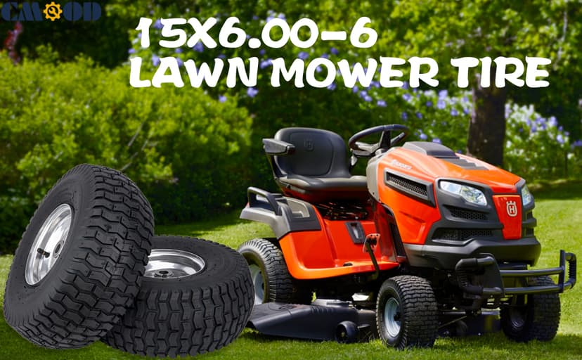 15x6.00-6 Lawn Mower Tire and Wheel Front Tire Compatible with John Deere Craftsman Husqvarna Riding Mowers Lawn Tractors
