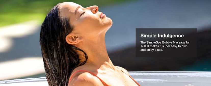INTEX SimpleSpa Inflatable Hot Tub, 6 Person Bubble Massage Spa with Built-in Pump and Energy Efficient Cover