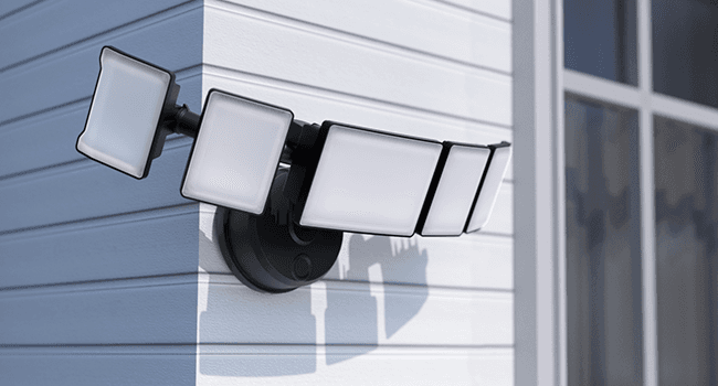 Olafus 100W Flood Light Outdoor, Switch Controlled 10000LM LED Security Light, IP65 Waterproof Outside Floodlight with 5 Adjustable Heads, 6500K Exterior Flood Light Fixture Wired for House Yard Black