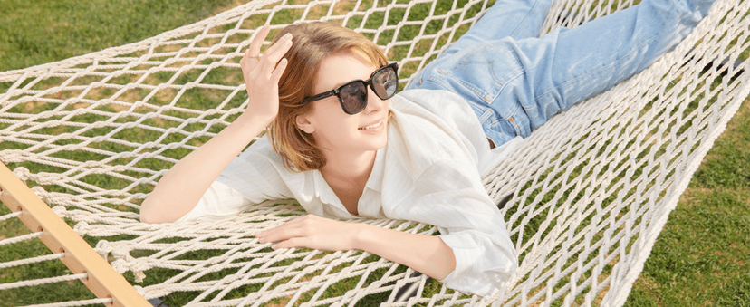 12ft Rope Hammocks, 46'' Wide Hardwood Spreader Bar (Beige, Twin)