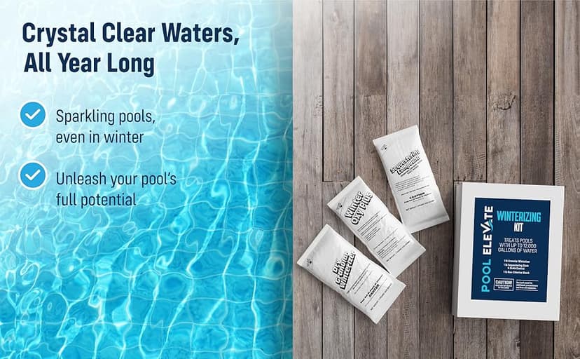 Winter Closing Kit - Winterizing for Above Ground & In-Ground Pools up to 12,000 Gallons: Protect Your at The end of Season with Our 3-in-one Maintenance