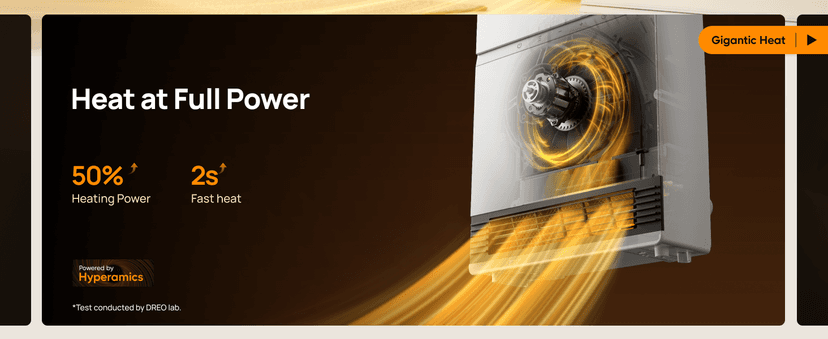 Dreo Smart Wall Heater, IP24 Electric PTC Space for Indoor Use, 30 Oscillation, Adjustable Thermostat, Remote Control, Works With Alexa, 24H Timer, Easy-Mounted for Bedroom, Office