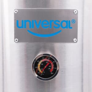 Universal 20-pound Stainless Steel (25-servings) Charcoal Barrel Smoker with Thermometer & Airlock system - 20.5"x 29.6" x ⌀15.5", 2 in 1 Vertical Grill and Smoker, Slow Cooking Barrel