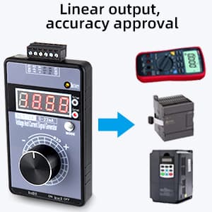 Koolertron 0/4-20mA DC 0-10V Signal Generator,2-IN-1Portable Mini Function Generator Built-in 1000mAh Rechargeable Battery,Analog Generator with 4-Digit LCD Display,Accuracy 0.01,for PLC/Panel Testing