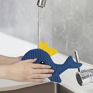 Hot Tub Scum Absorber Whale - 2 Pack Oil Absorbing Hot Tub Floating Sponge Cleaner Absorber, Keeps Water Clear, Reusable Pool Scum Absorber Hot Tub Spa Accessories