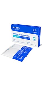 AquaDx 2 Pcs Water Bacteria Test Kit Total Coliform and E.coli Testing for Home Water Drinking Water Pool Pond Ground Well Water – Water Quality Test Kit Easy to Use