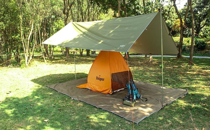 Unigear Hammock Rain Fly Waterproof Tent Tarp, UV Protection and PU 3000mm Waterproof, Lightweight for Camping, Backpacking and Outdoor Adventure