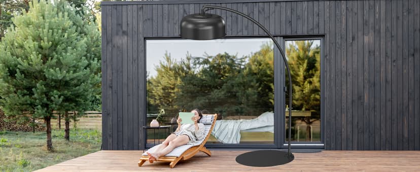 EAST OAK Patio Heater 3000W, Commercial Arch Outdoor Heater 3 Heat Settings, Tip-over & Overheat Protection, Instant Heat Electric Heater for Restaurant, Patio, Backyard, Garage, 240V Black