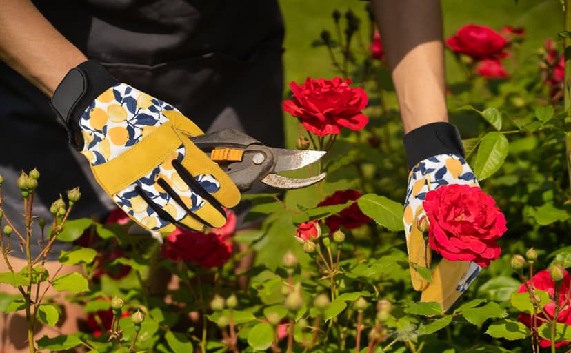 Cowhide Leather Thorn Proof & Puncture Resistant Gardening Gloves for Women and Men, Touchscreen Compatible Working Gloves for Weeding, Digging, Planting, Gardening Gifts for Women, Size Medium