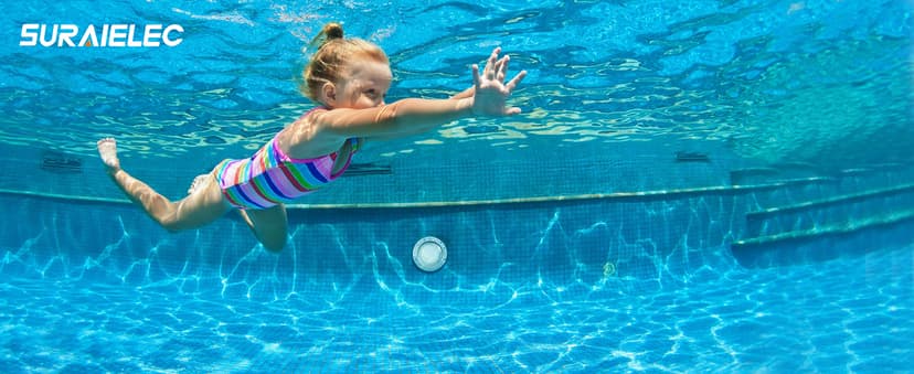 SURAIELEC 12V AC Pool Lights for Inground Pool, 10 inch Underwater Pool Light Replacement, 35W LED, 3000LM, 6000K Cool White, Swimming Pool Light for Pentair Wet Niches, 50FT Cord