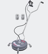 22" Pressure Washer Surface Cleaner with 4 Wheels & Dual Handles & 3 Nozzles, 4500PSI 6GPM Stainless Steel Pressure Washer Attachment for Concrete Driveway Sidewalk Deck Patio, Commercial Grade